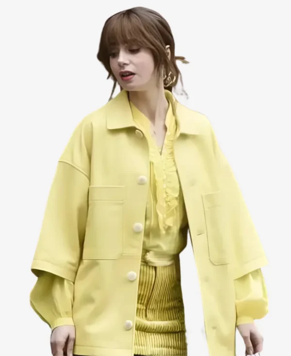 Emily In Paris S4 Lily Collins Yellow Jacket