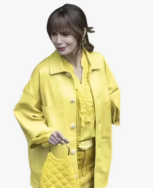 Lily Collins Emily In Paris S4 Yellow Jacket